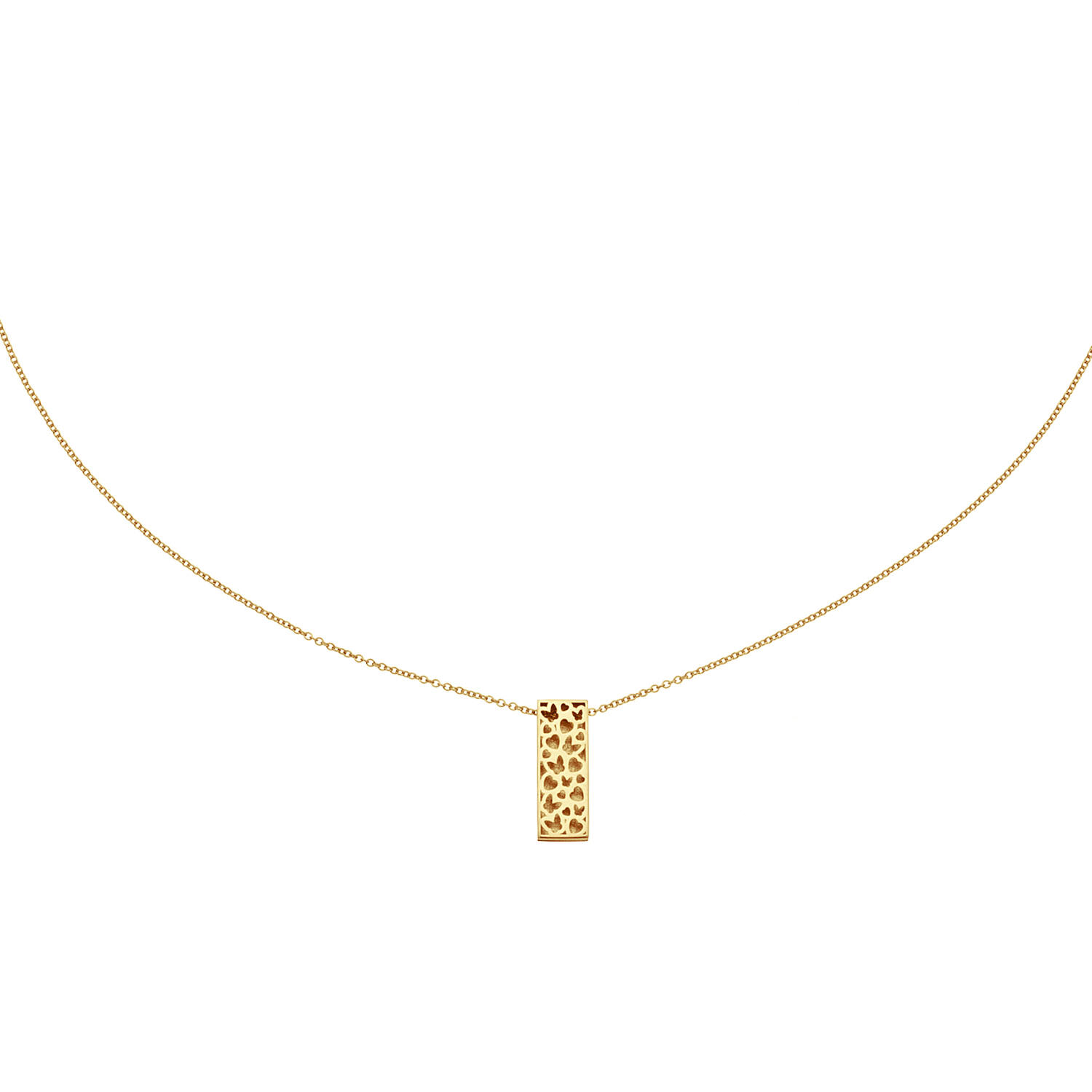 Engraving Bar Necklace - 40-42,5-45cm - 585