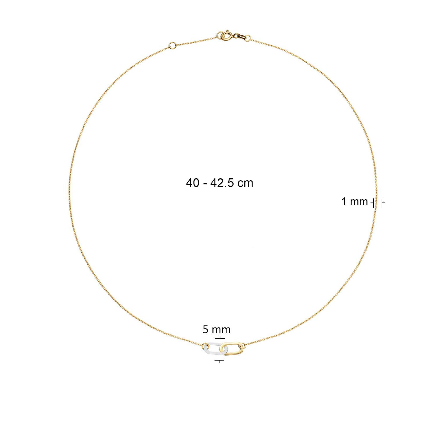 Cannaregio Bico Necklace - 40-42,5-45cm - 585