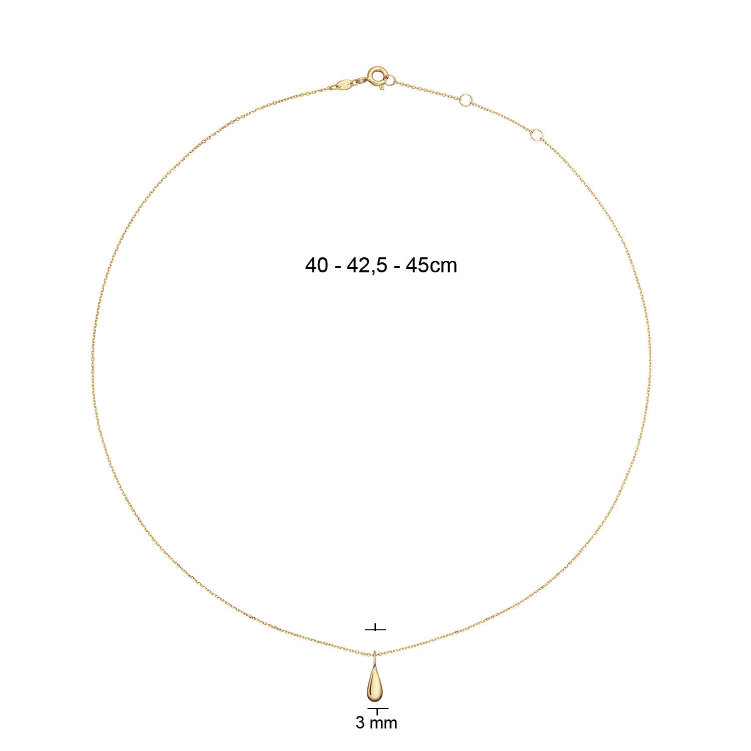 San Polo Necklace  - 40-42,5-45cm - 585
