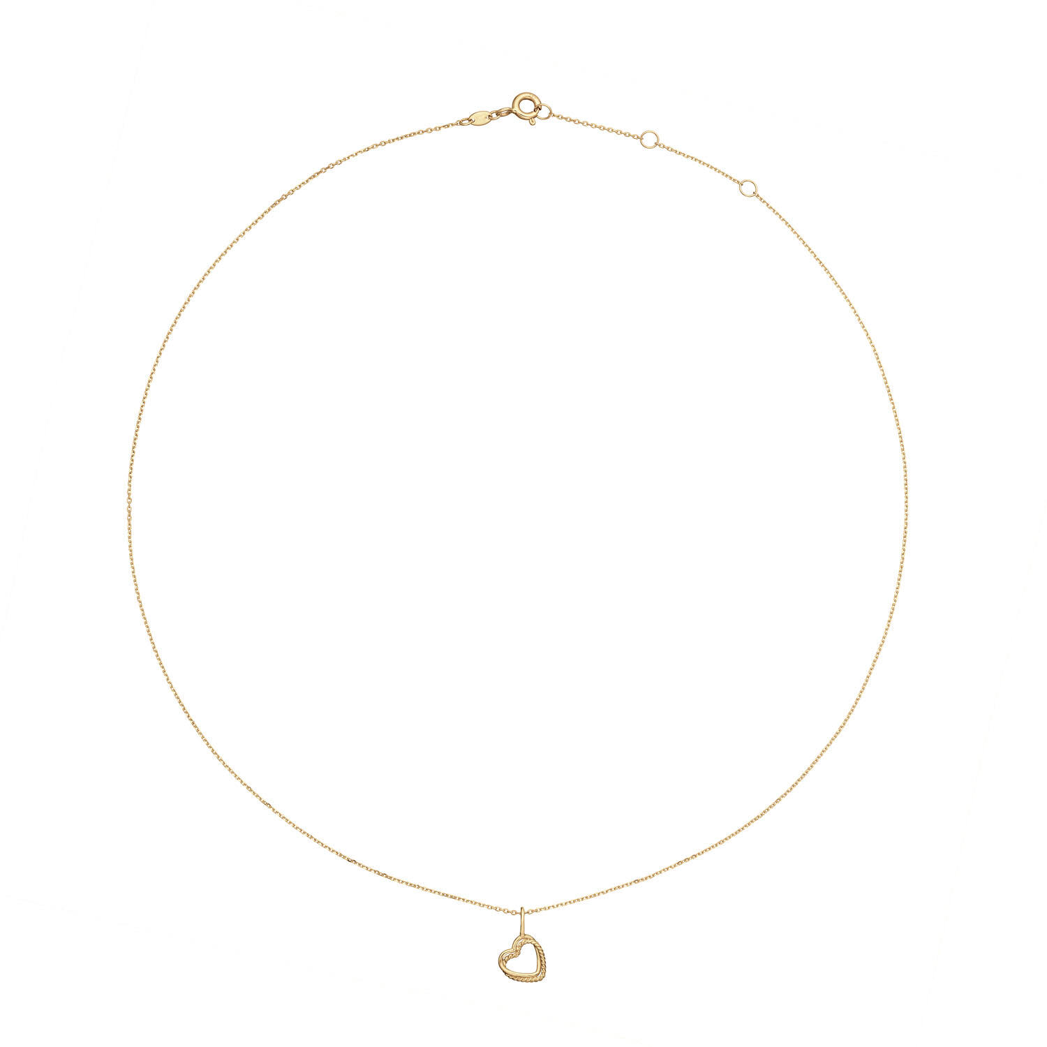 Twisted Heart Necklace - 40-42,5-45cm - 585