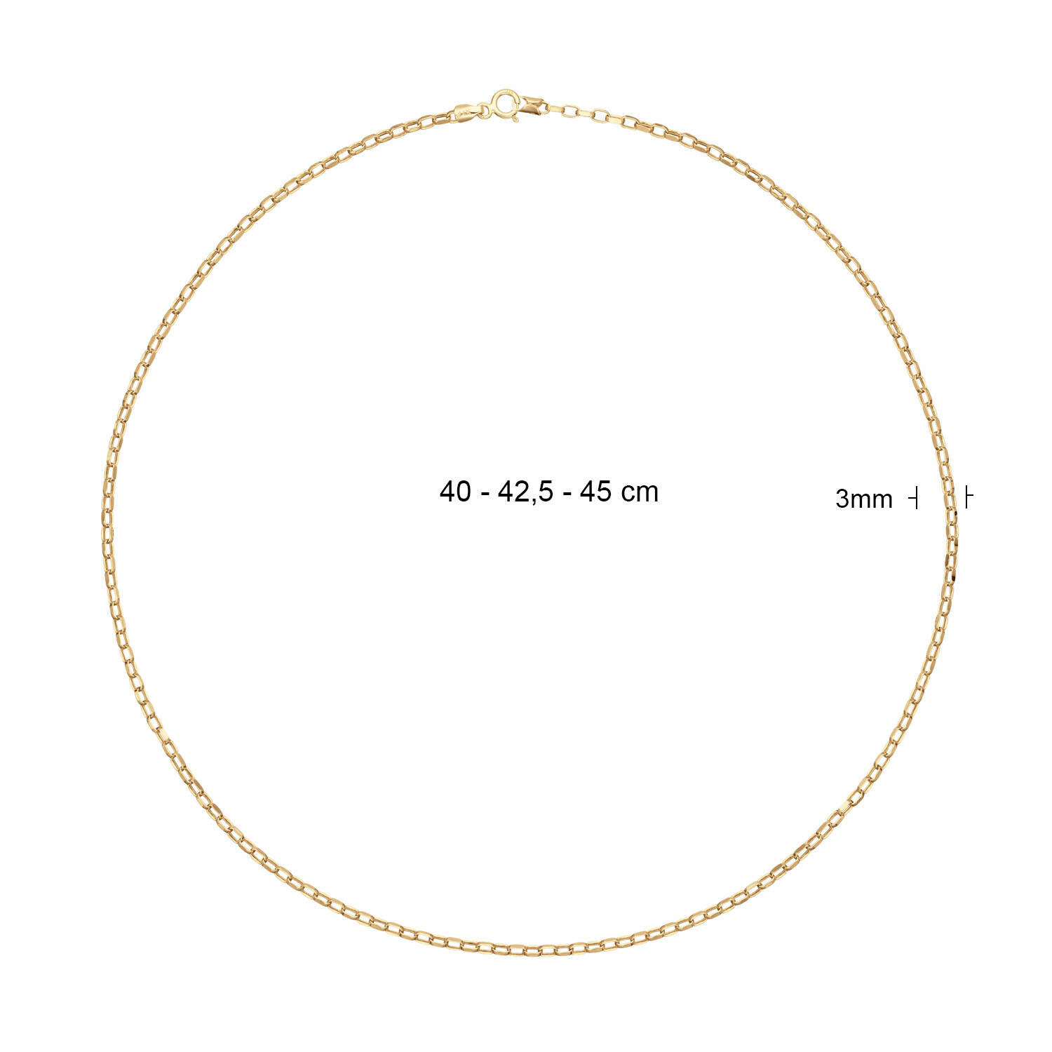 Cannes Necklace  - 45cm - 585