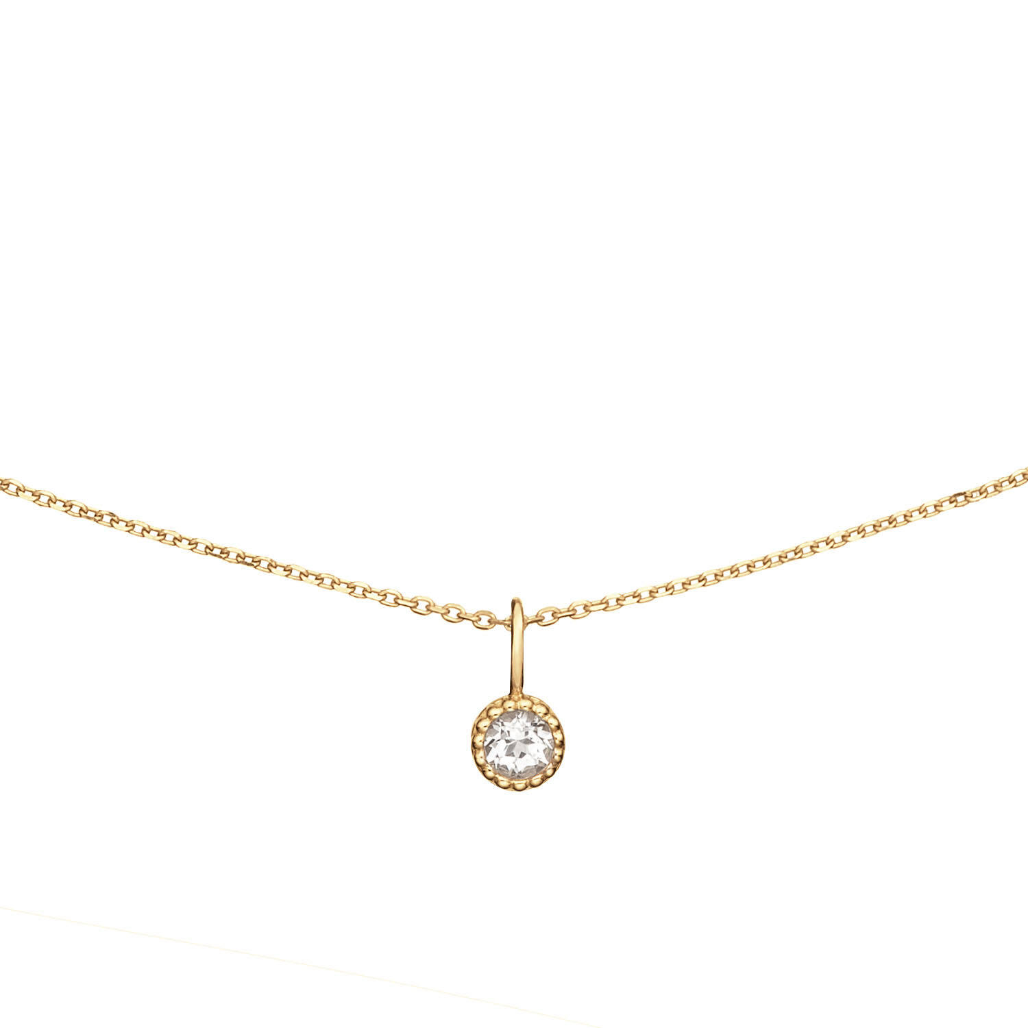 Grimaldi White Topaz Necklace  - 38-40-42cm - 585