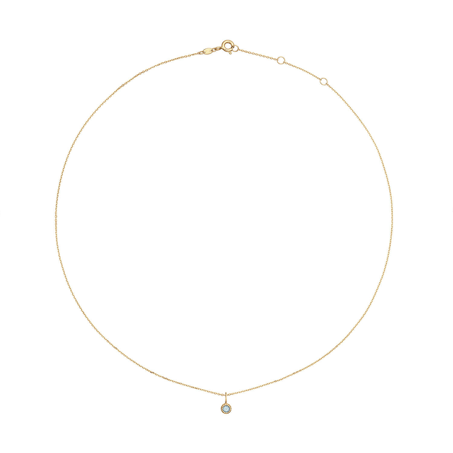 Grimaldi Blue Topaz Necklace  - 38-40-42cm - 585