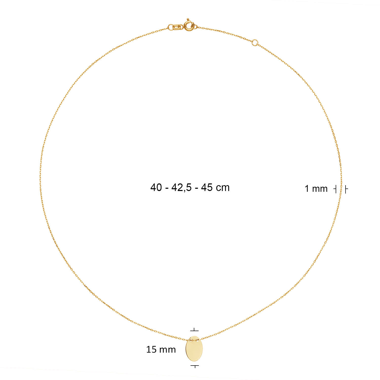 Jackie Erasmus Necklace - 45-47,5-50cm - 585