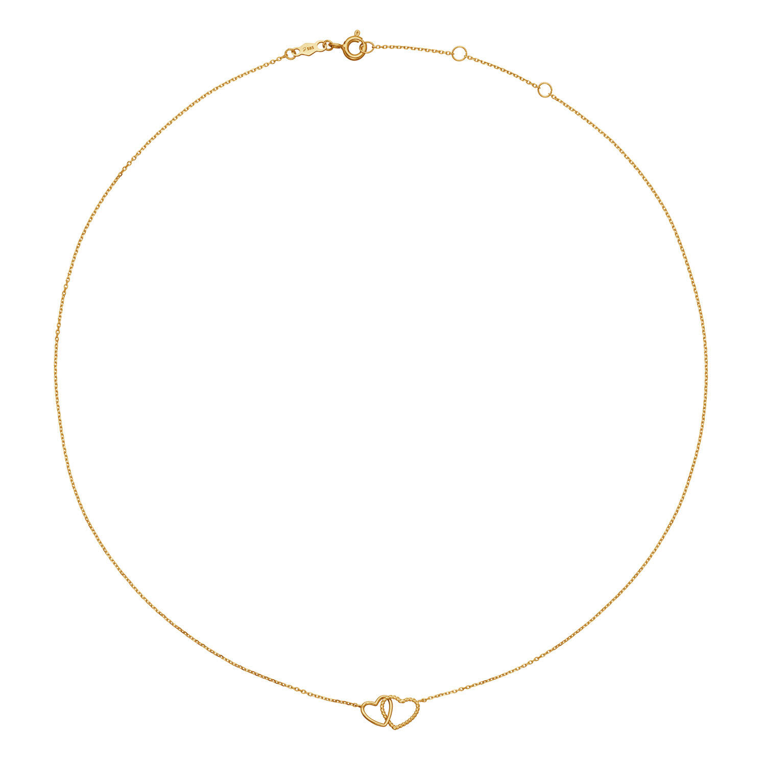 Jackie Connected Love Necklace - 40-42,5-45cm - 585