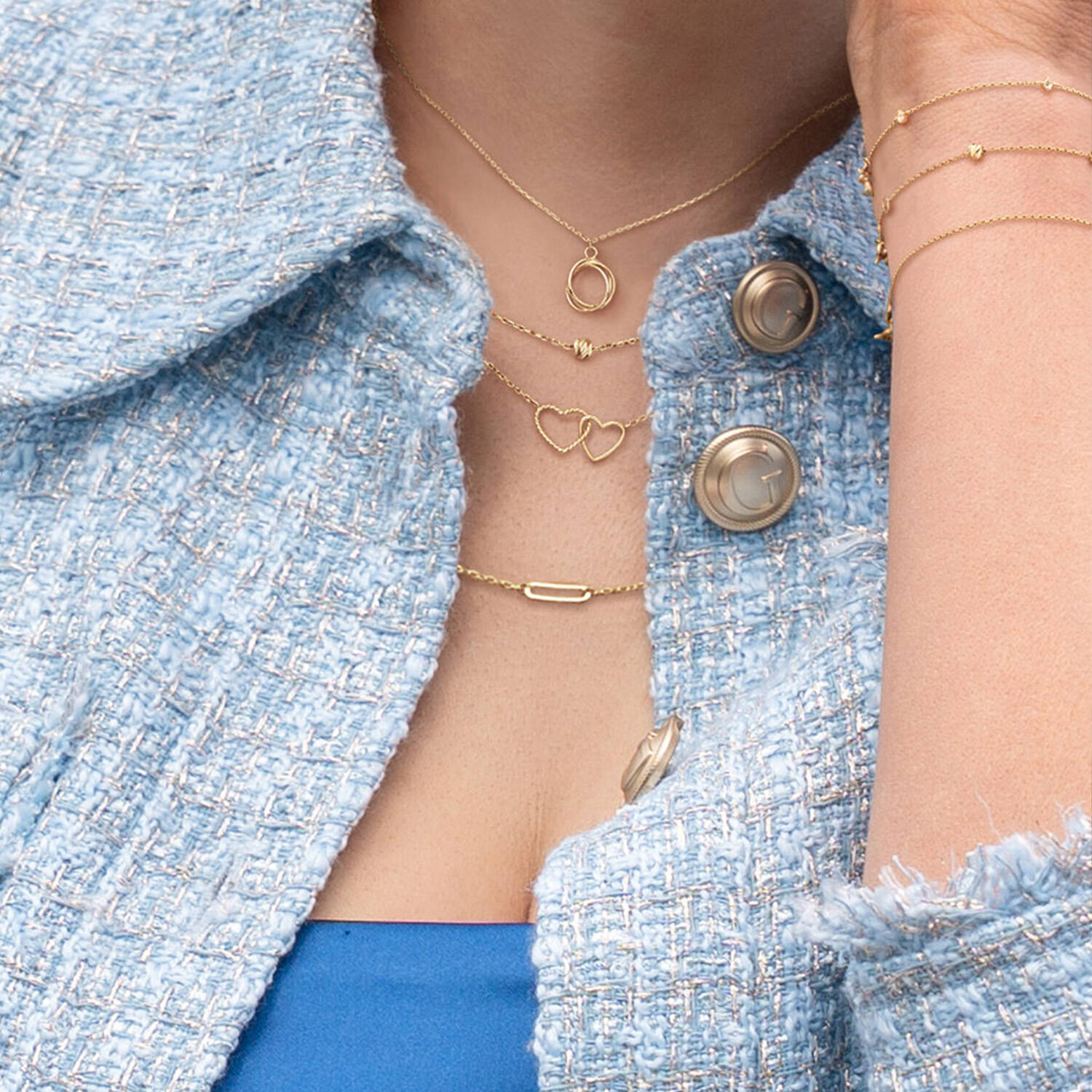 Jackie Connected Love Necklace - 40-42,5-45cm - 585