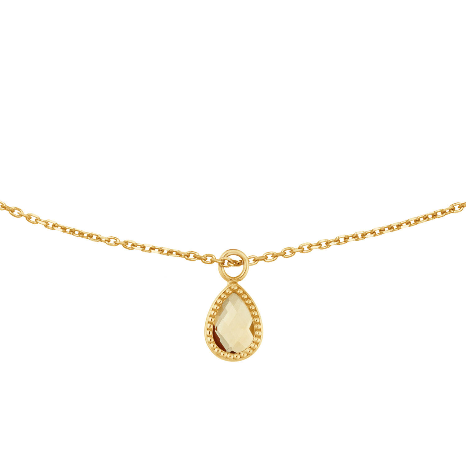 Jackie Amstel Citrine Necklace - 40-42,5-45cm - 585