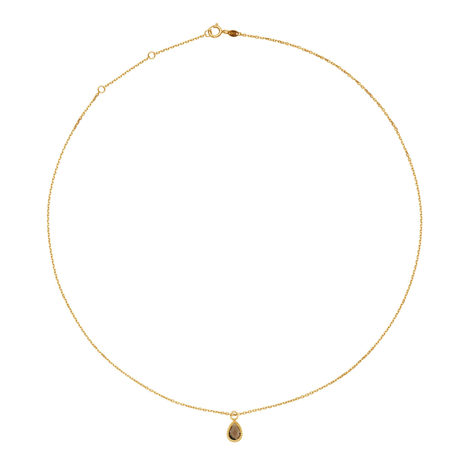 Jackie Amstel Smoky Quartz Necklace - 40-42,5-45cm - 585