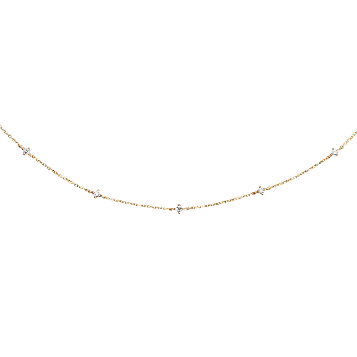 Jackie White Topaz Necklace - 45-47,5-50cm - 585