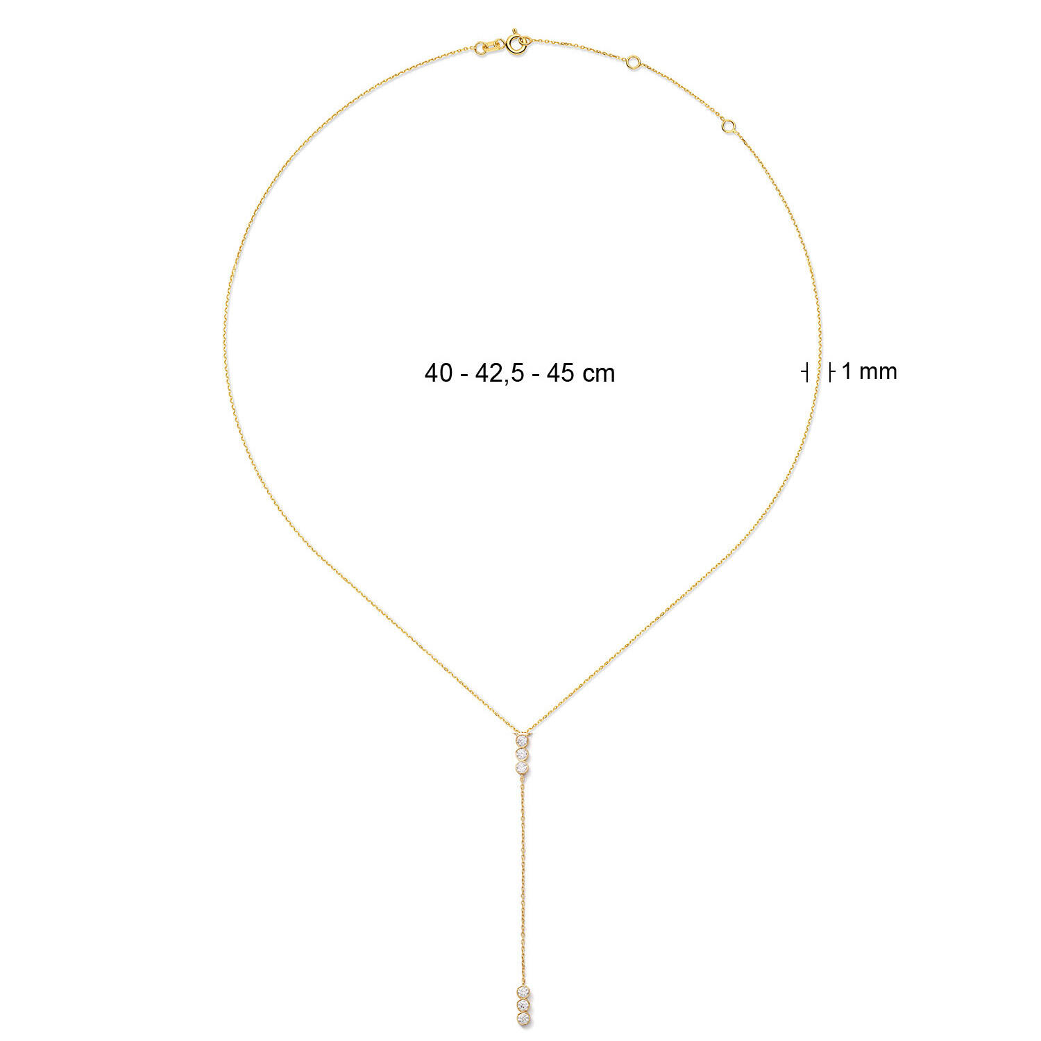 Cape Point Y-Necklace - 40-42,5-45cm - 585