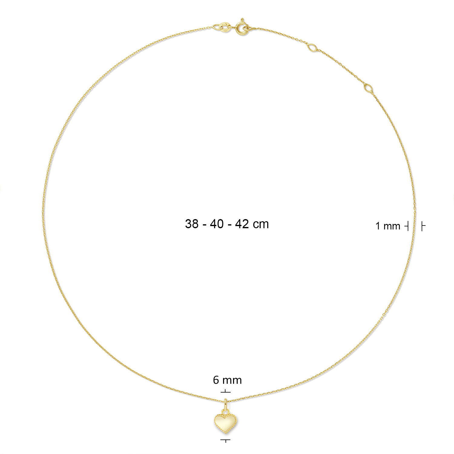 Love Actually Necklace - 38 - 40 - 42cm - 585