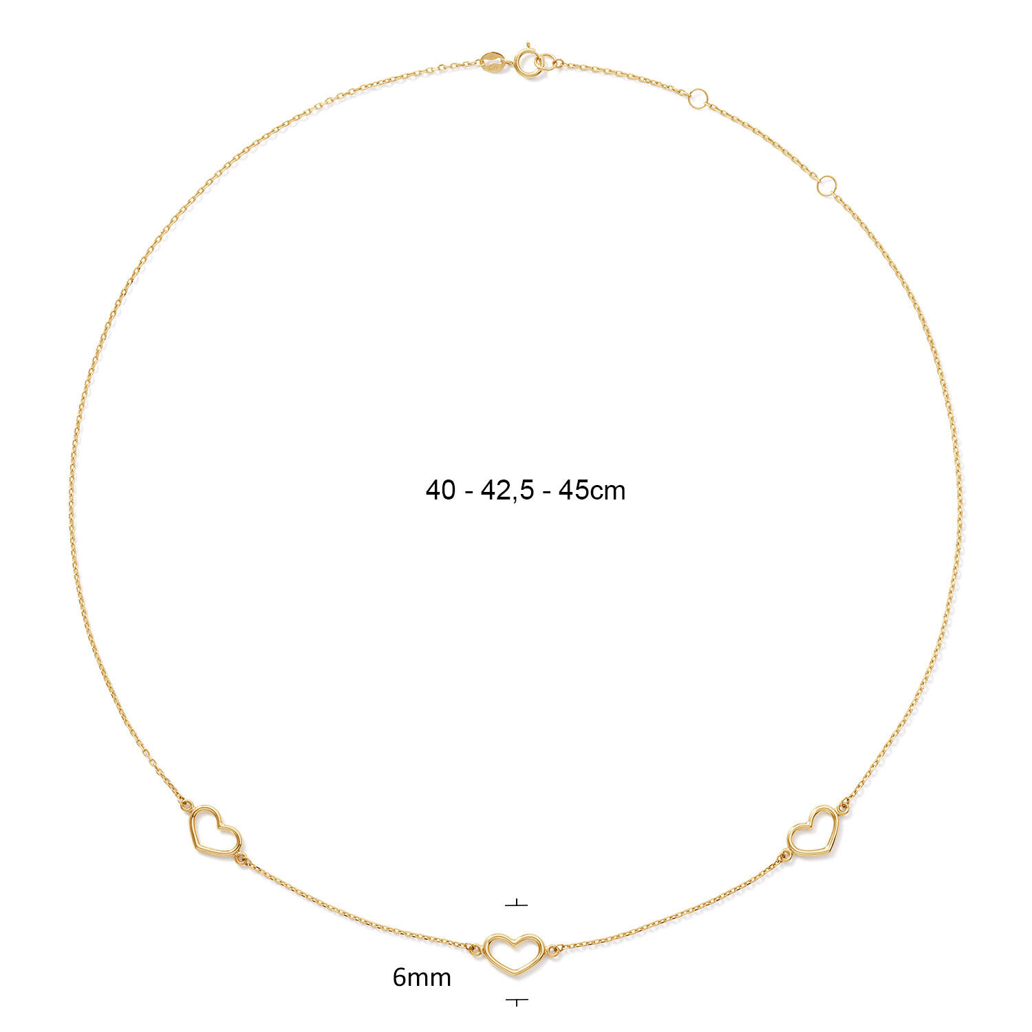 Cheetah Necklace - 40-42,5-45cm - 585