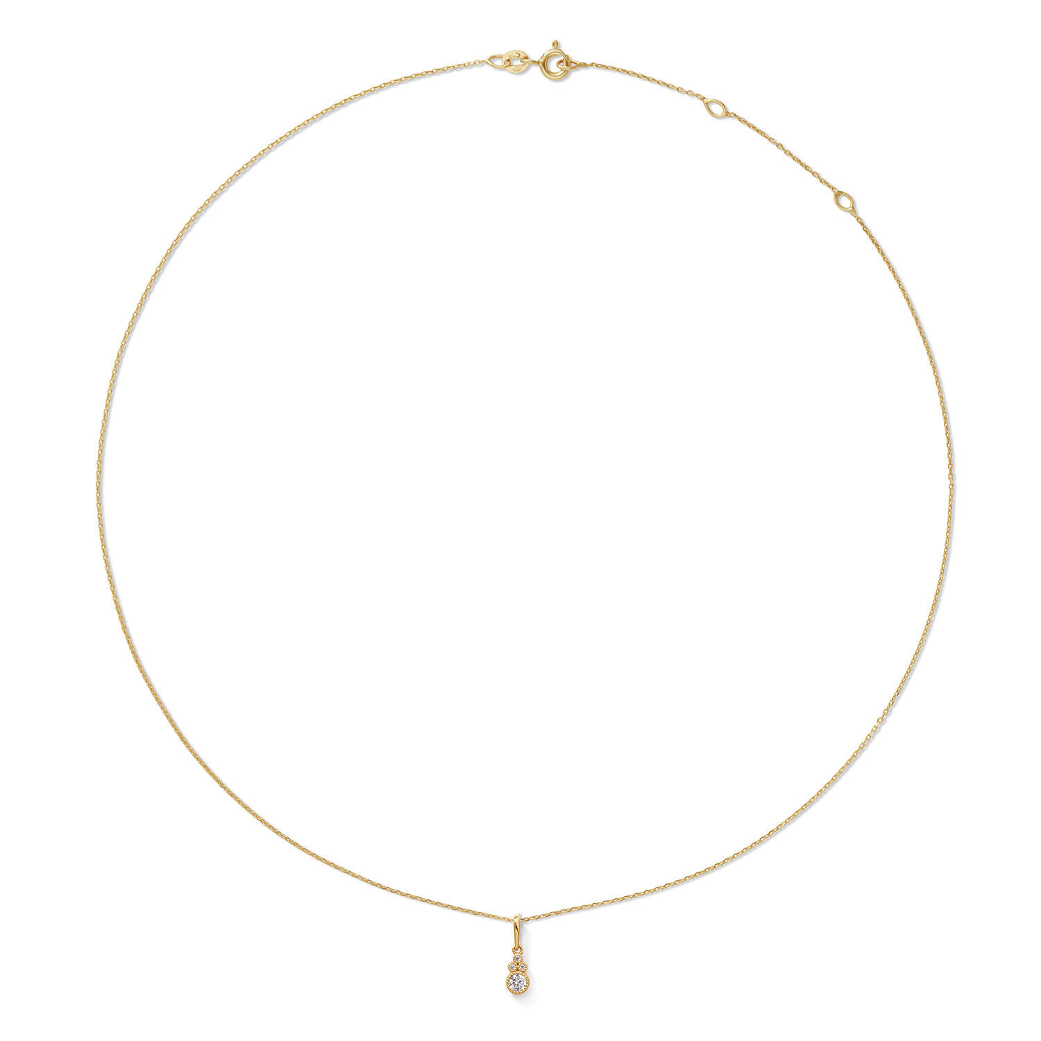 Leopard White Topaz Necklace - 38-40-42cm - 585