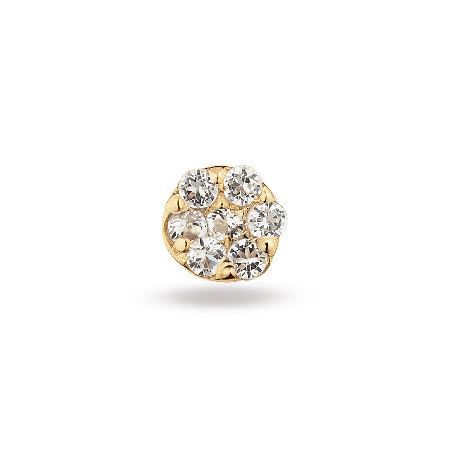 White Topaz Pave Piercing  - 4mm - 585