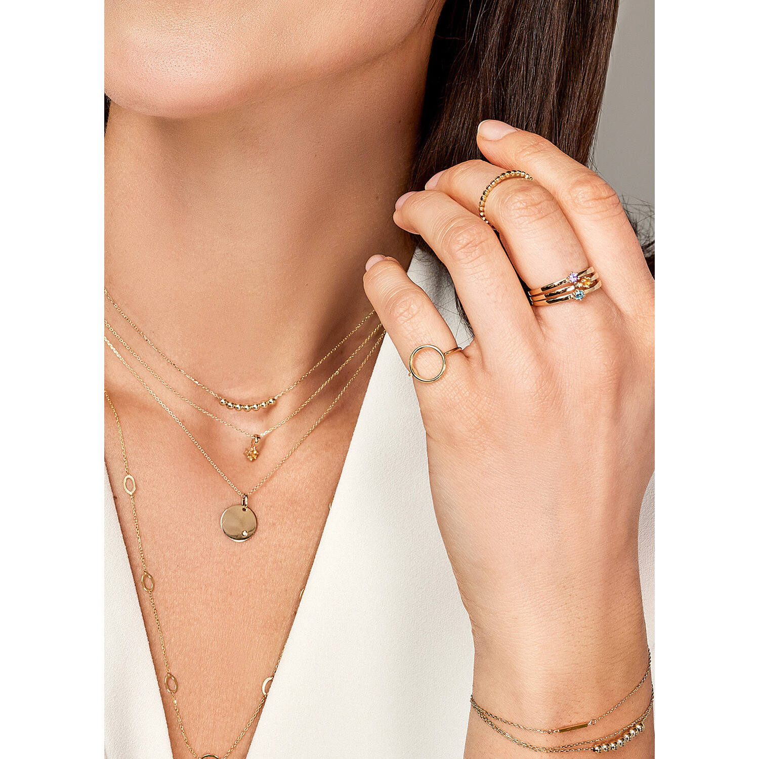 Circle Silhouette Ring - 10.6mm - 585