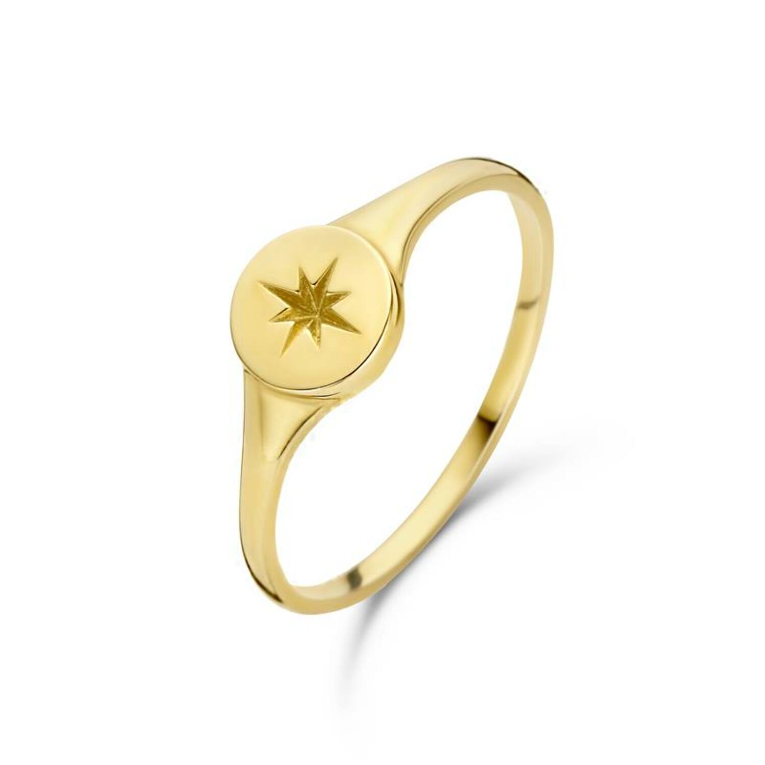 Star Signet Ring - 7.2mm - 585
