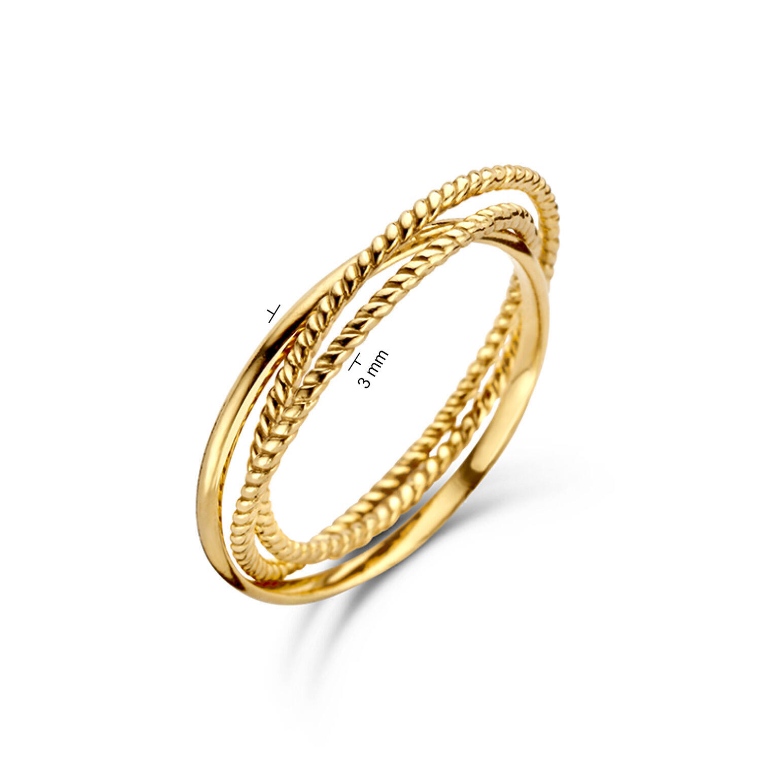 Majorelle Trinity Ring - 3mm - 585