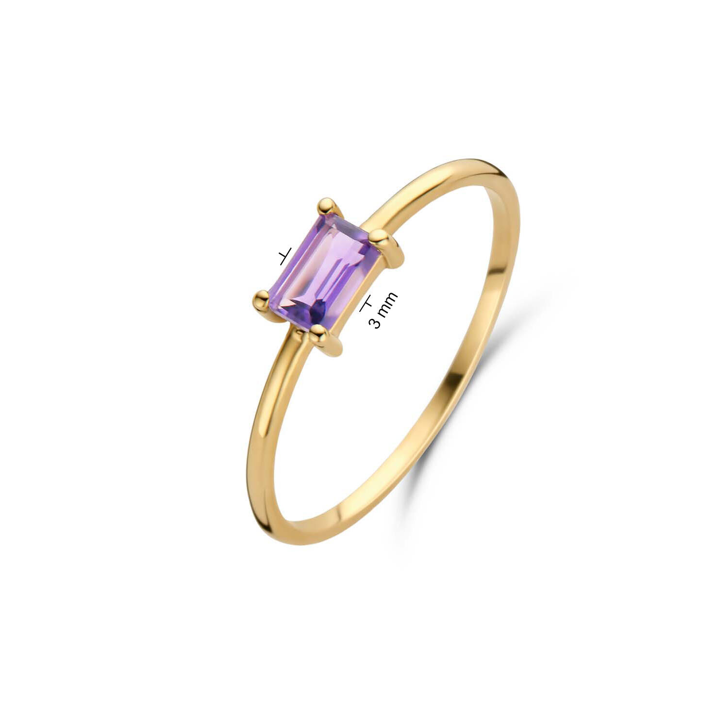 Medina Amathist Ring 3mm 585