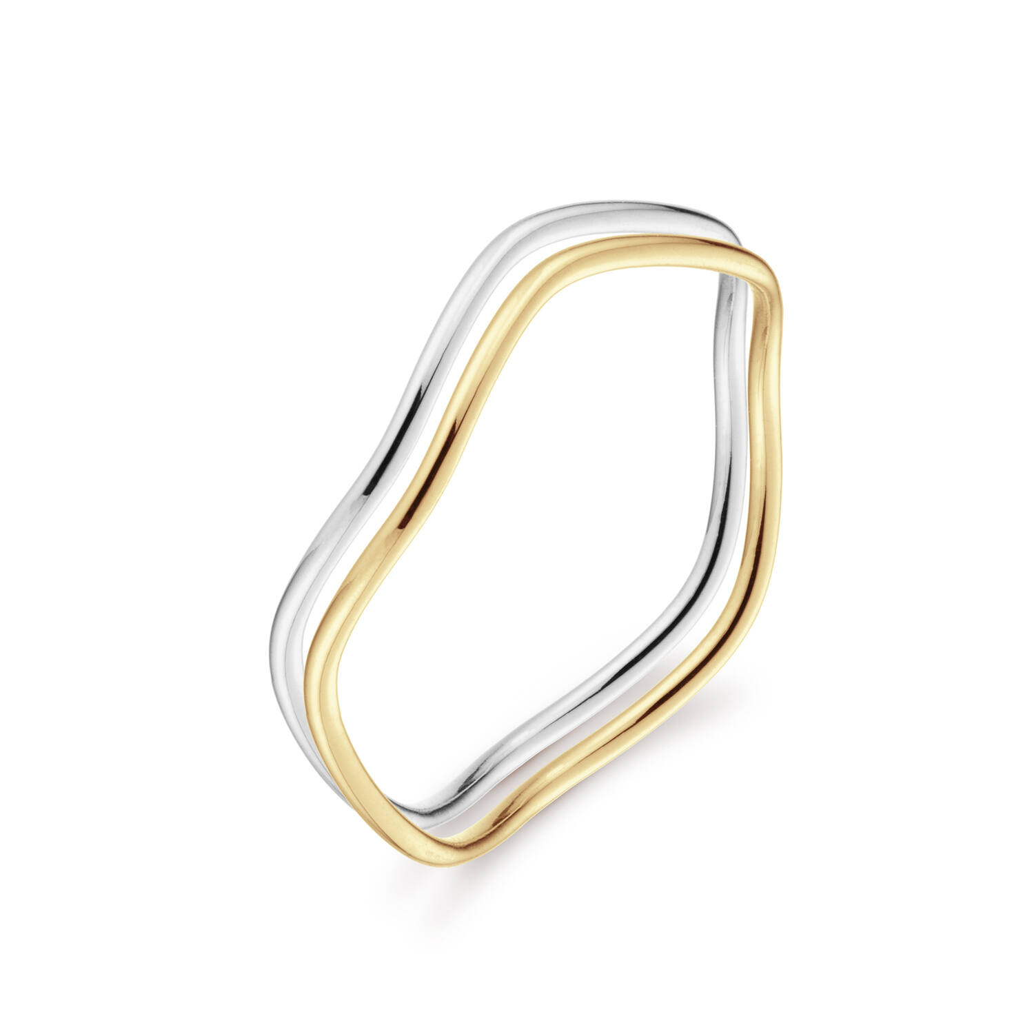 Wavy Ring White Gold - 2mm - 585