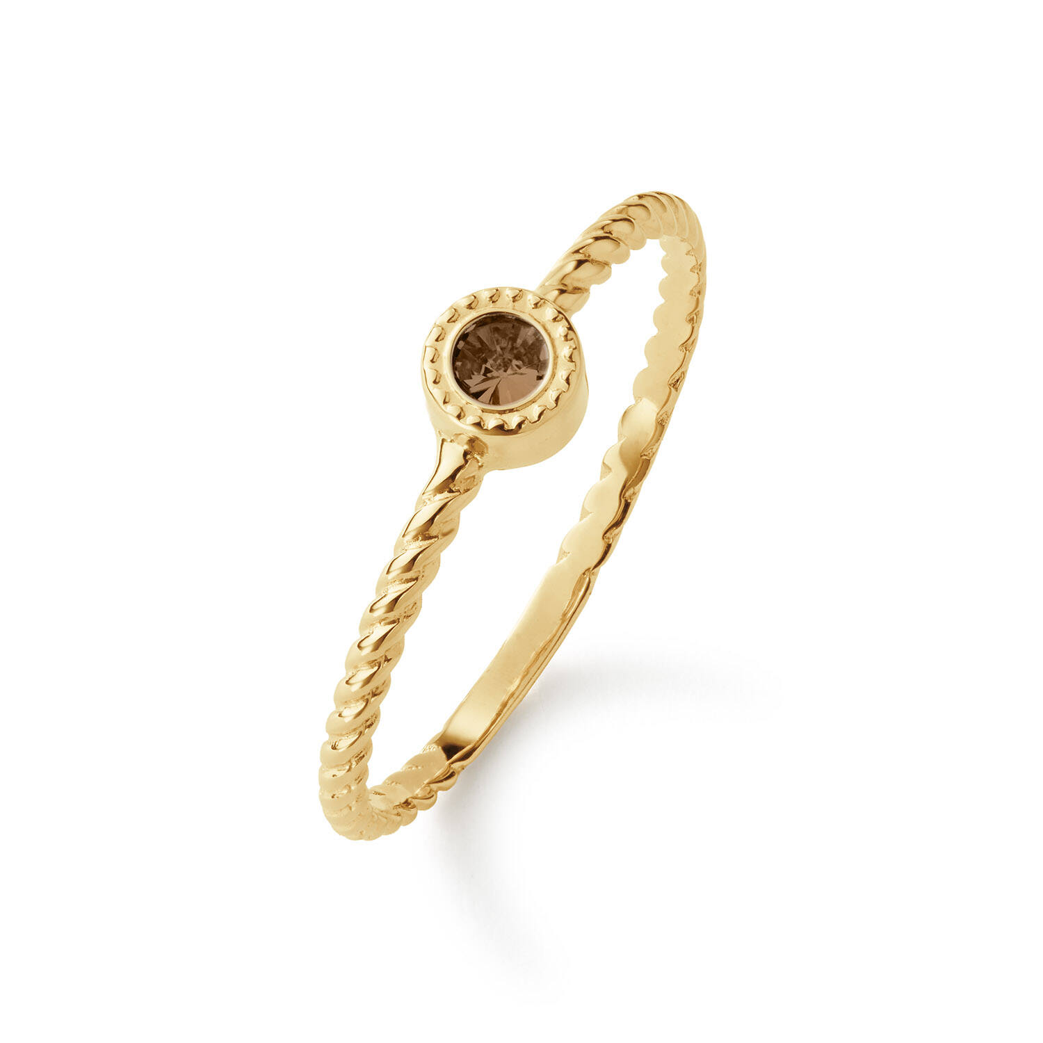 Kirstenbosch Smoky Quartz Ring - 4mm - 585