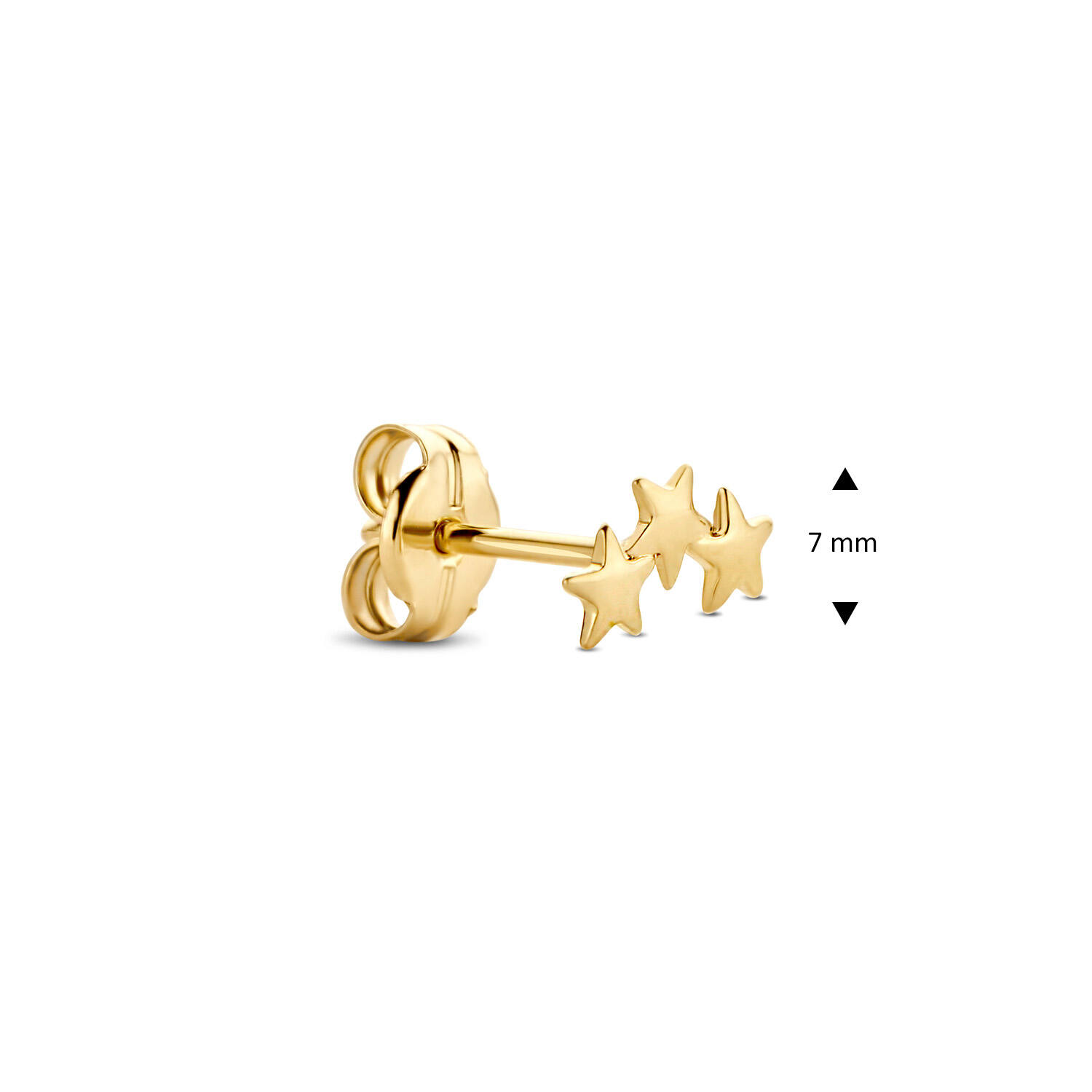 Triple Single Star Stud - 7mm - 585