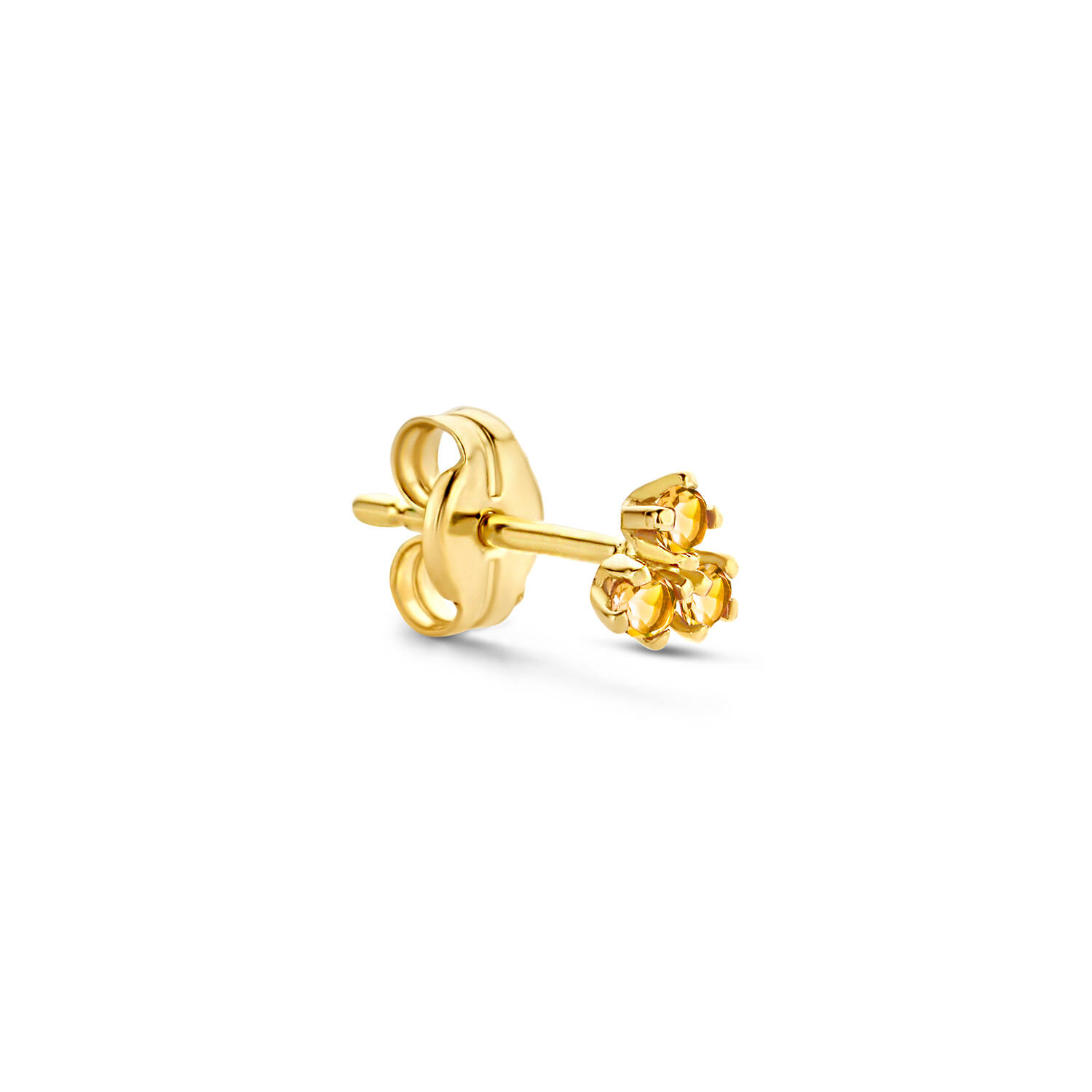 Triangle Citrine Single Stud - 3,7mm - 585