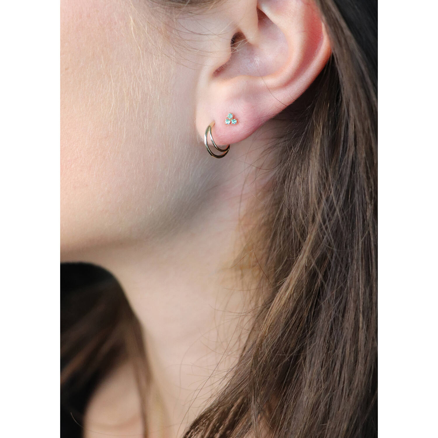 Triangle Topaz Single Stud - 3,7mm - 585