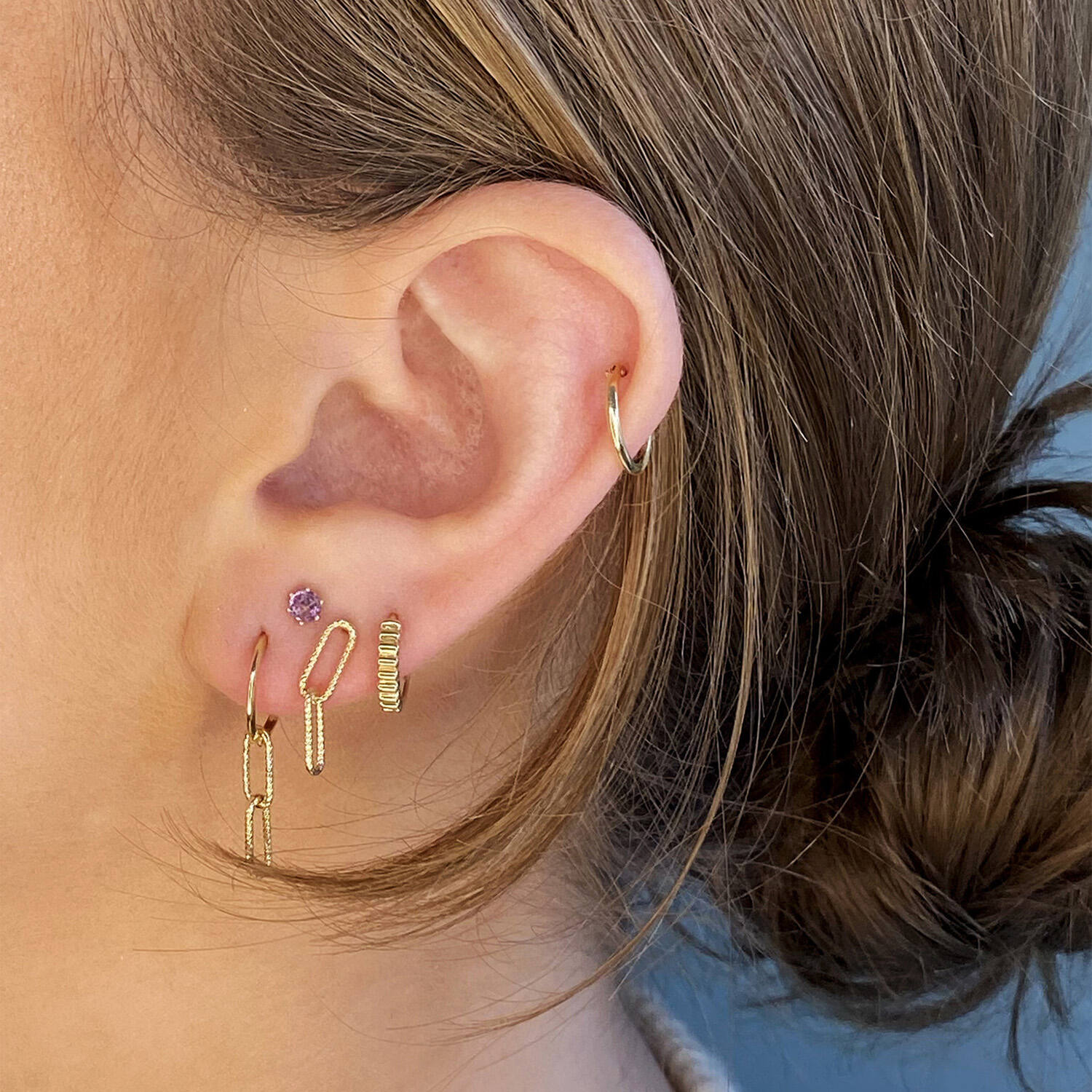 Link Single Earring - 23mm - 585