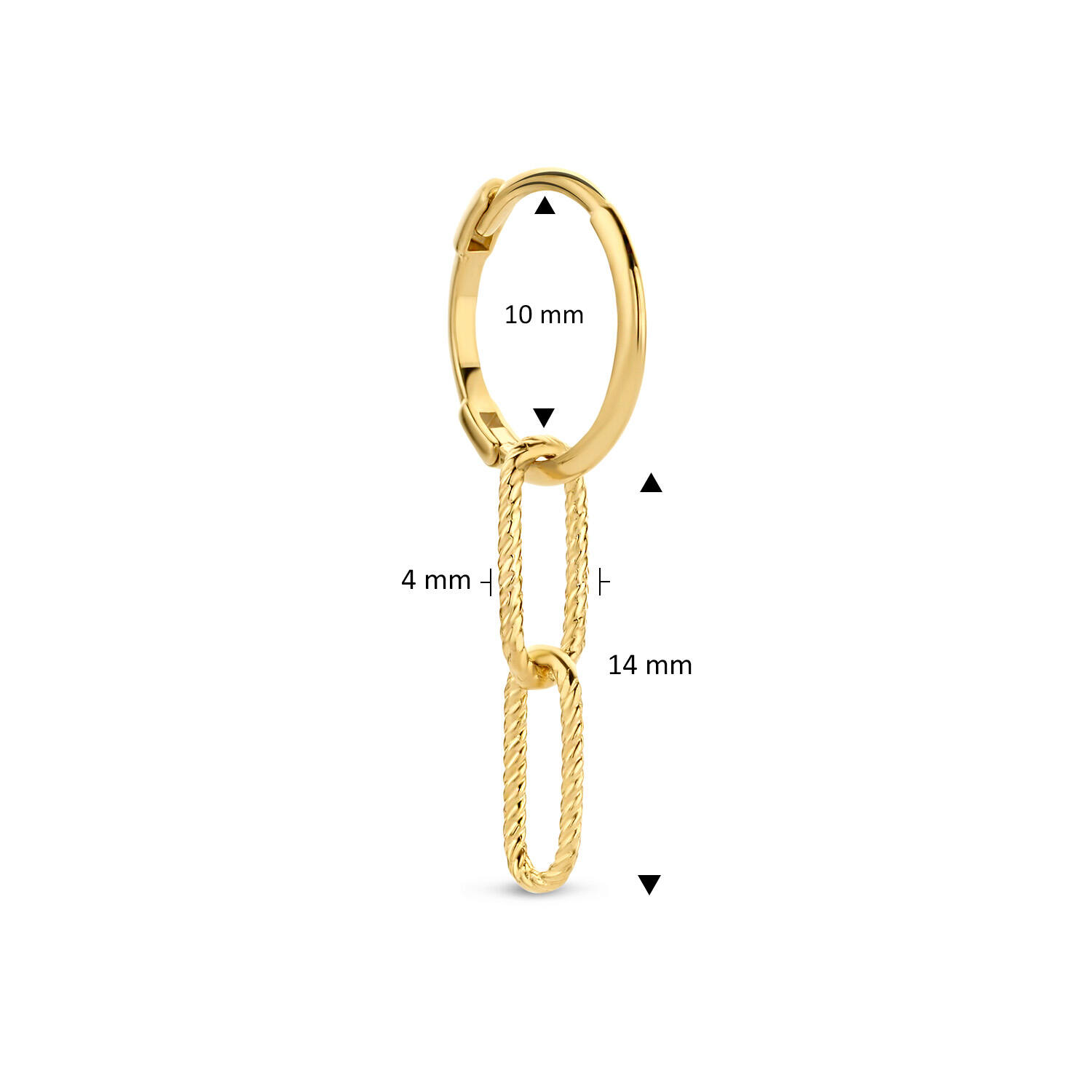 Link Single Earring - 23mm - 585