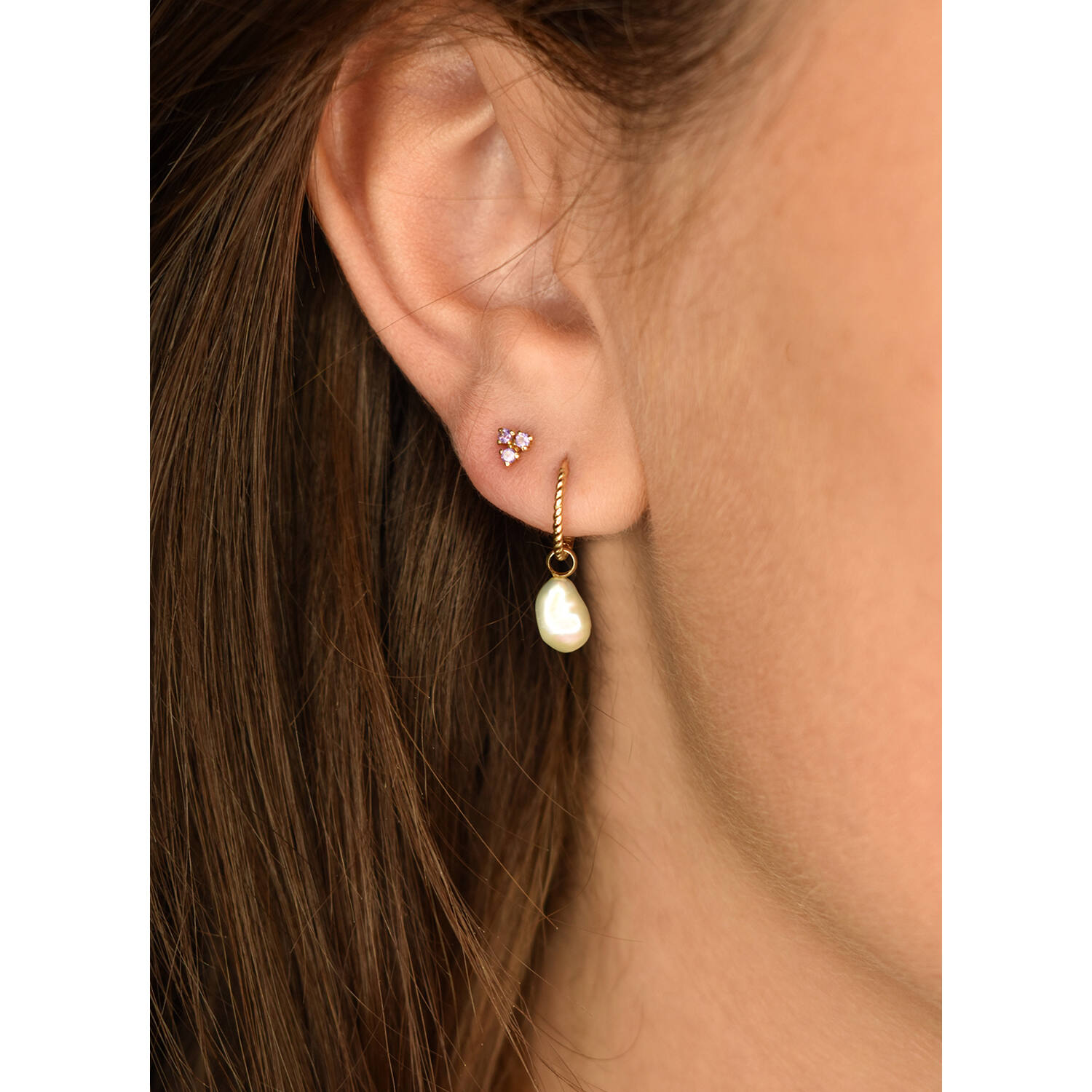 Pearl of Marrakech Single Earring - 18x7mm - 585