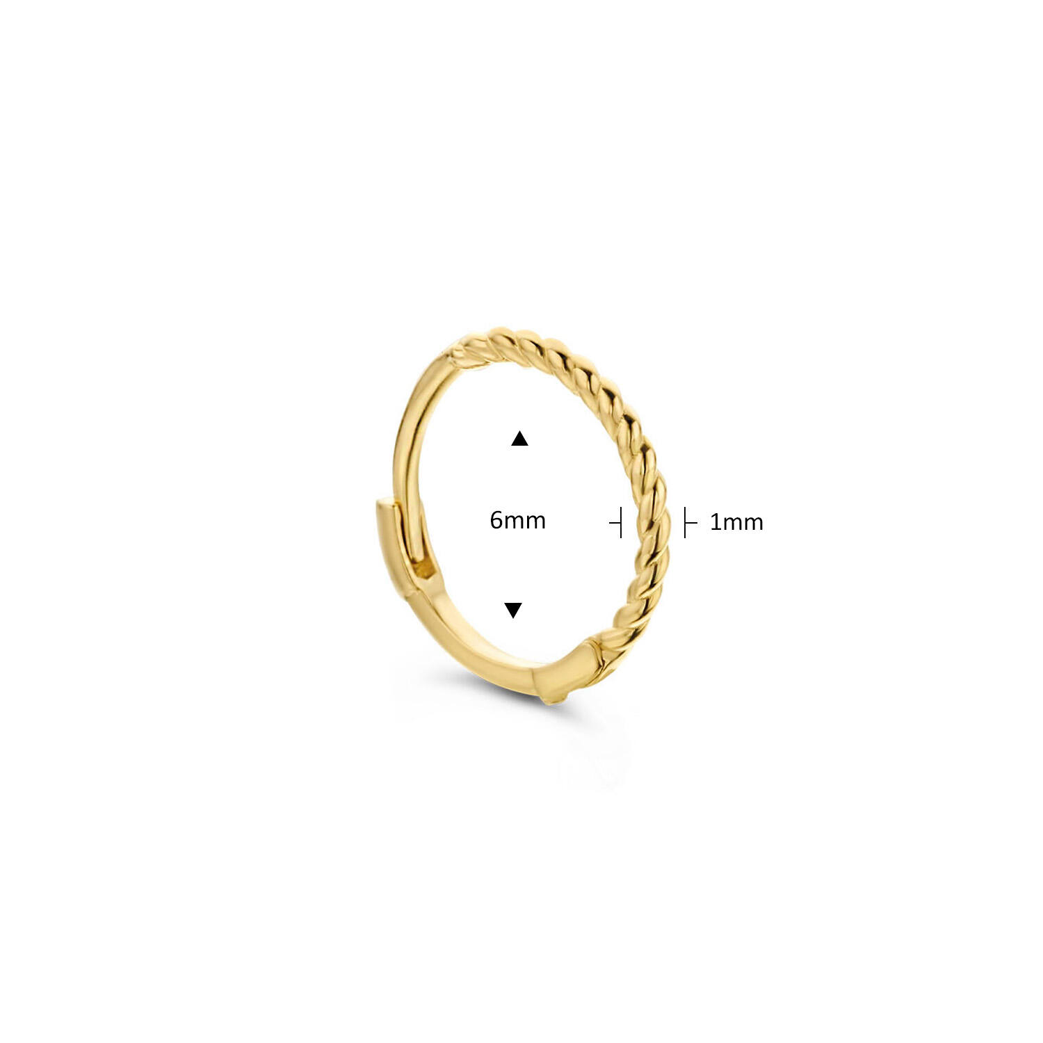 Twist Single Hoop - 6mm  - 585