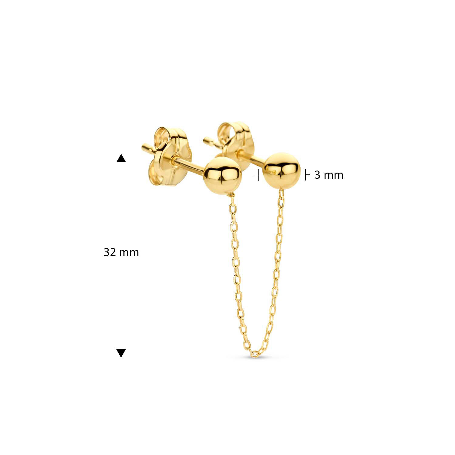 Dos Single Earring - 32mm - 585