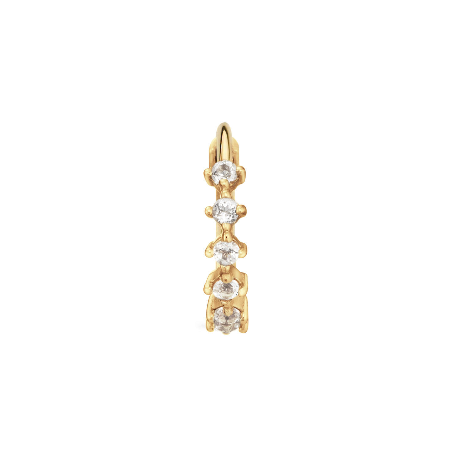 Radiance White Topaz Single Hoop  - 14mm - 585