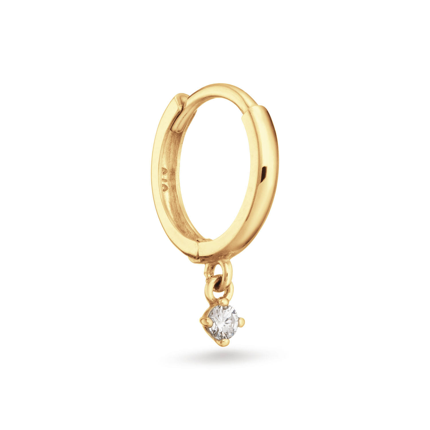 Shing Star White Topaz Single Hoop  - 10mm - 585