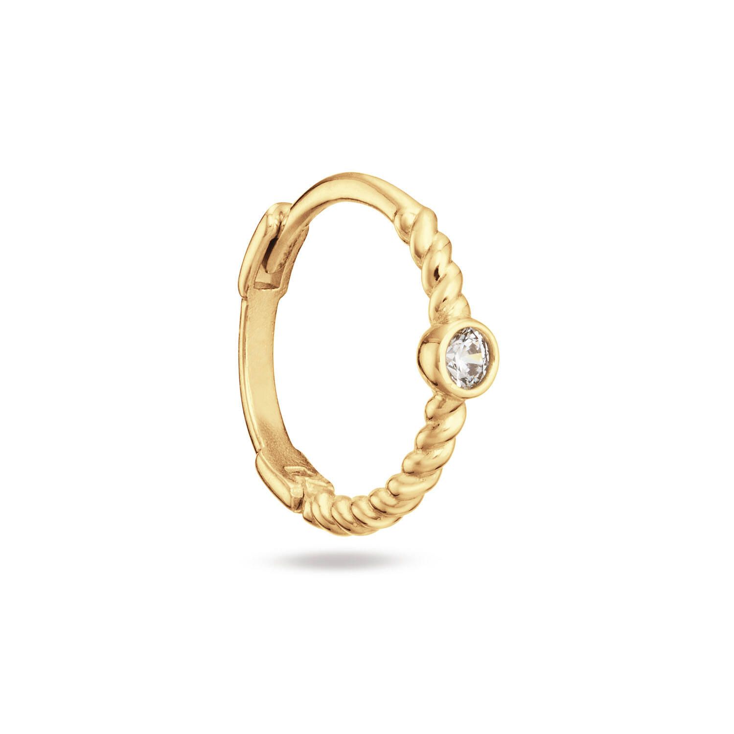 Oasis White Topaz Single Hoop  - 12mm - 585