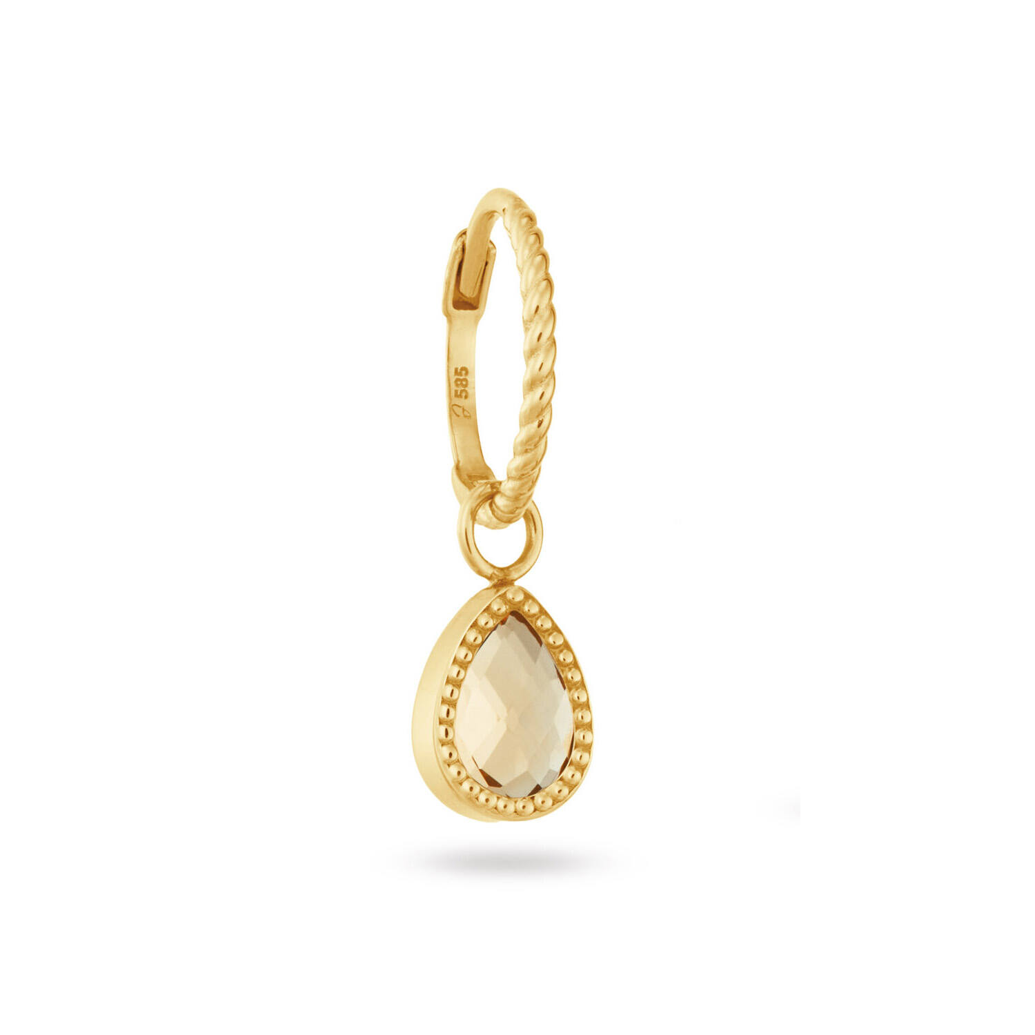 Jackie Amstel Citrin Single Hoop - 585