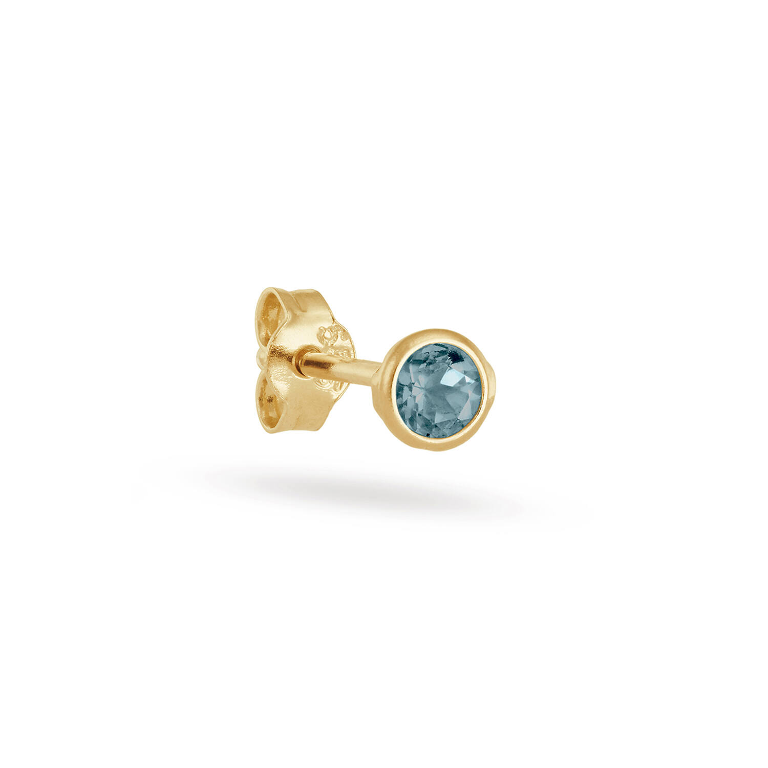 African Blue Topaz Stud - 3mm - 585