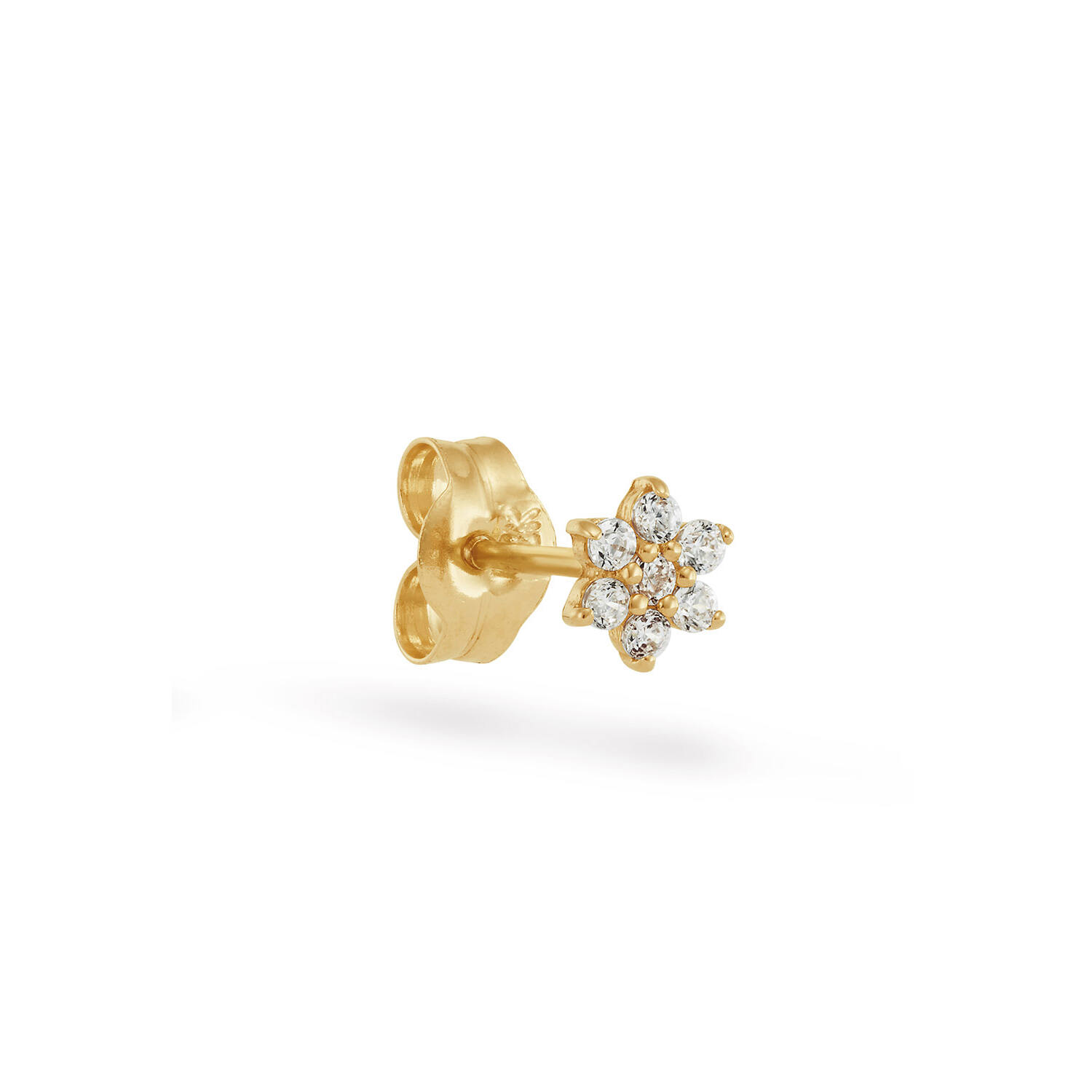 Verbena White Topaz Single Stud - 7mm - 585