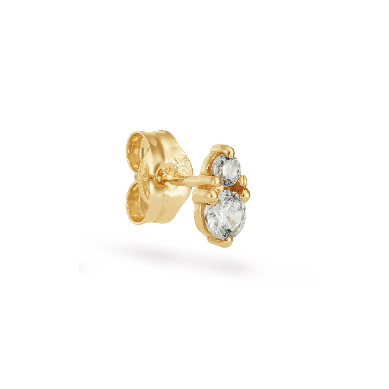 Giraffe White Topaz Single Stud - 6mm - 585