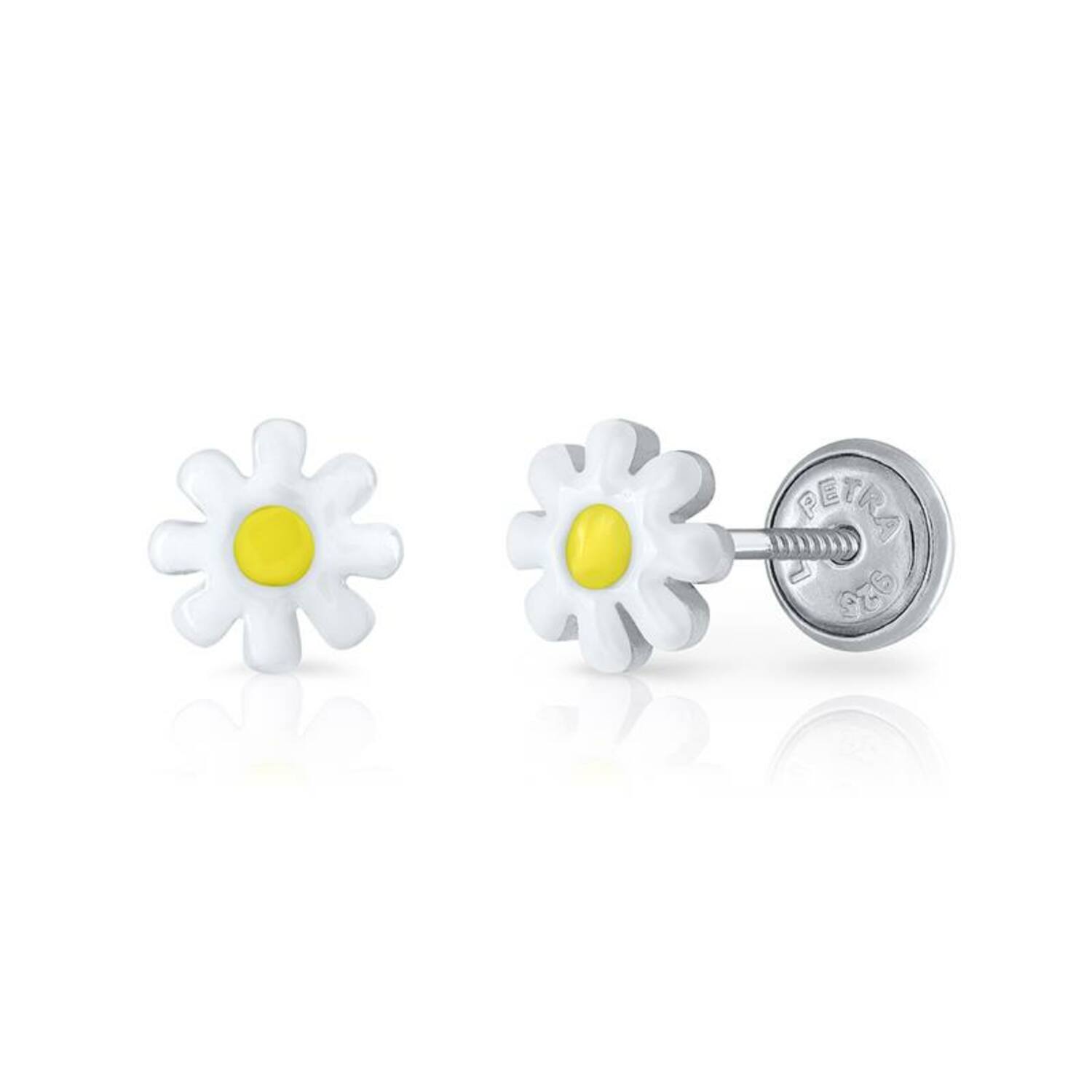 Oorknopjes Bloem - 925 - Rd - Schroefsluiting