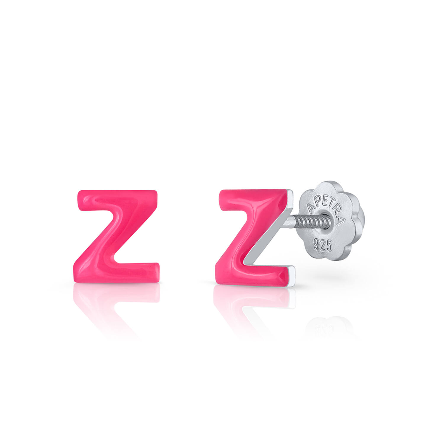 Oorknopjes Letter Z - 925 - Rd - Schroefsluiting