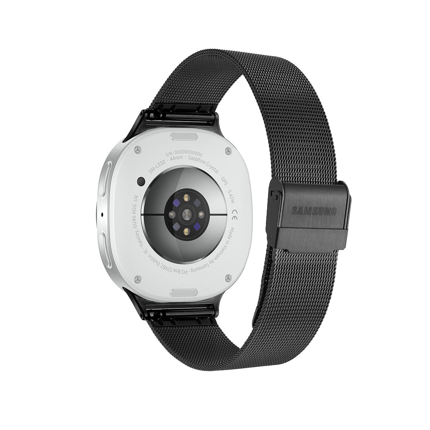  Galaxy Watch 8 LTE - Ø44 - Zilverkleurig - Zwart