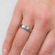  Rings - Titanium - Diamond - 0.025ct