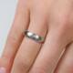  Bagues - Titane - Diamant - 0.03ct