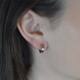  Earrings - Titanium - Diamond - 0.01ct - 13mm