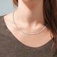  Collier - Maillon fantaisie - Argent - 45cm