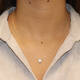  Necklaces with stone - 14k Gold - 45cm