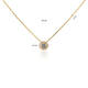  Necklaces with stone - 14k Gold - 45cm