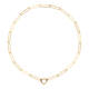  Necklaces with stone - Heart - Fantasy link - 14k Gold - 45cm
