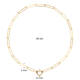  Necklaces with stone - Heart - Fantasy link - 14k Gold - 45cm